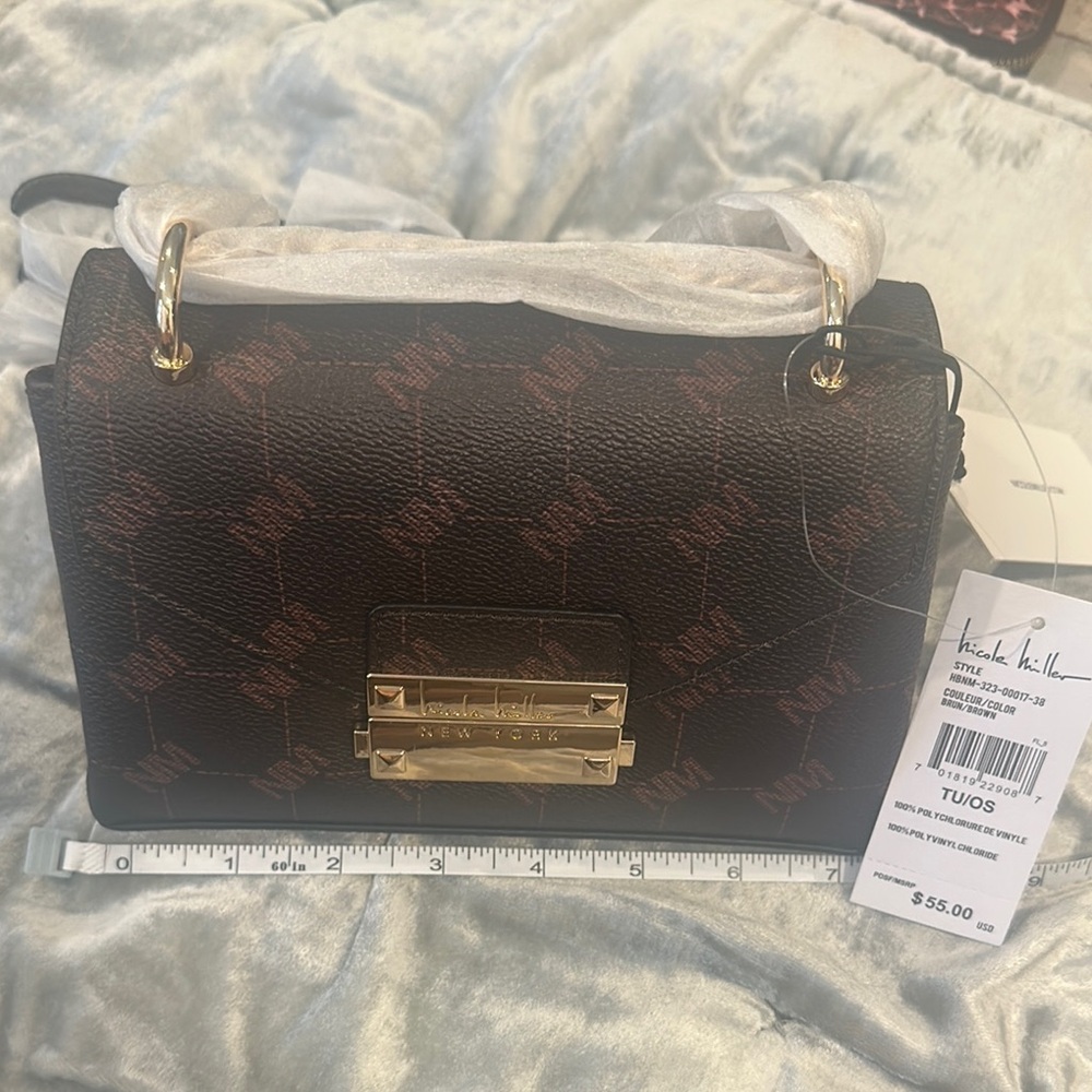 Nicole Miller Black and Brown Women's Bag